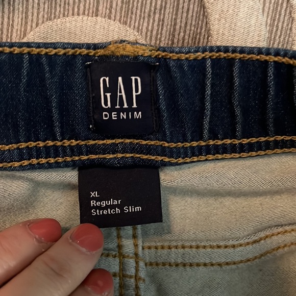 Gap denim elastic drawstring waist stretch jeans, in excellent condition XL - Picture 2 of 4